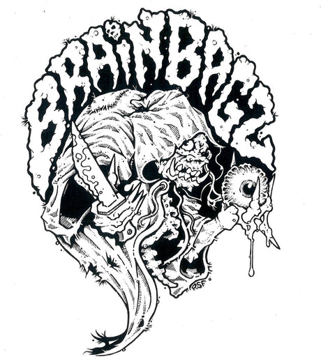 the album cover for Brain Bagz & Blood Bags - Split