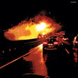 the album cover for Burning Bus - Burning Bus