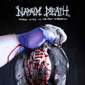 the album cover for Napalm Death - Throes Of Joy In The Jaws Of Defeatism [Import LP]