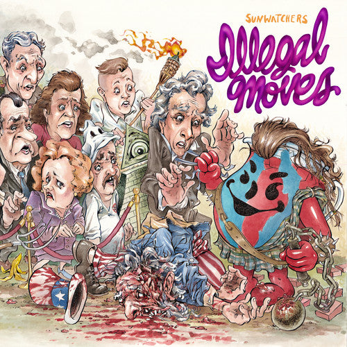 the album cover for Sunwatchers - Illegal Moves [Blue / Red LP]