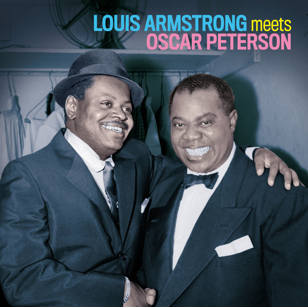 the album cover for Louis Armstrong / Peterson,Oscar - Louis Armstrong Meets Oscar Peterson [180-Gram Yellow Colored Vinyl With Bonus Tracks]