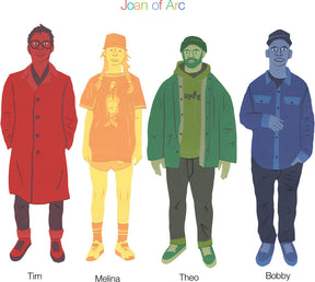 the album cover for Joan Of Arc - Tim Melina Theo Bobby (Sky Blue Vinyl)