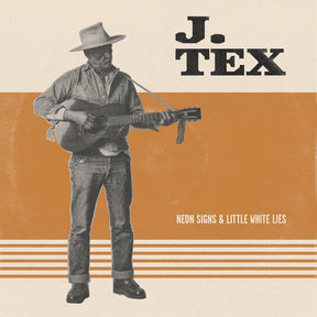 the album cover for T Tex - Neon Signs & Little White Lies (Orange Vinyl)