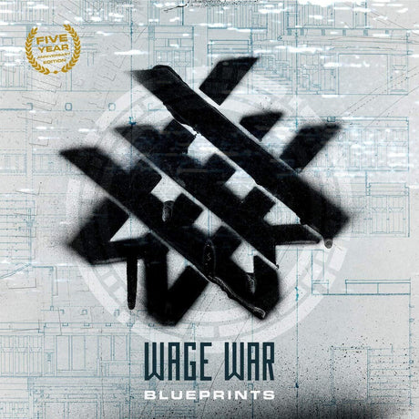 the album cover for Wage War - Blueprints: Anniversary Edition [Seafoam Marble LP]