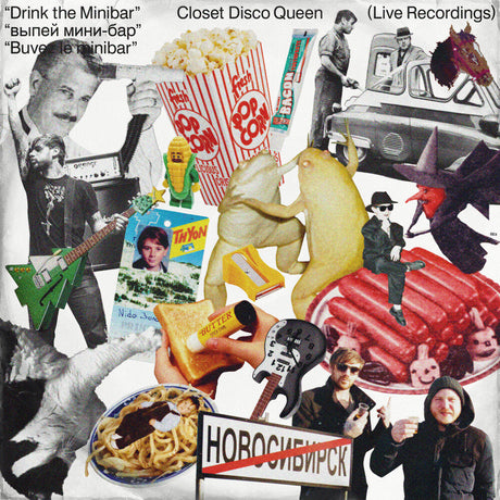 the album cover for Closet Disco Queen - Drink The Minibar: Live Recordings
