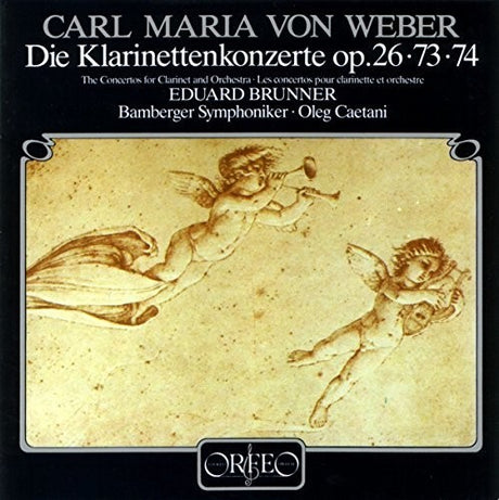 the album cover for Brunner / Caetani - Klarinettenkonzerte