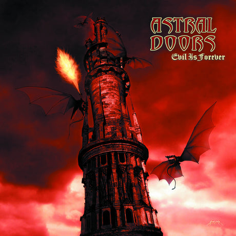 the album cover for Astral Doors - Evil Is Forever (Colored Vinyl) [Colored Vinyl]