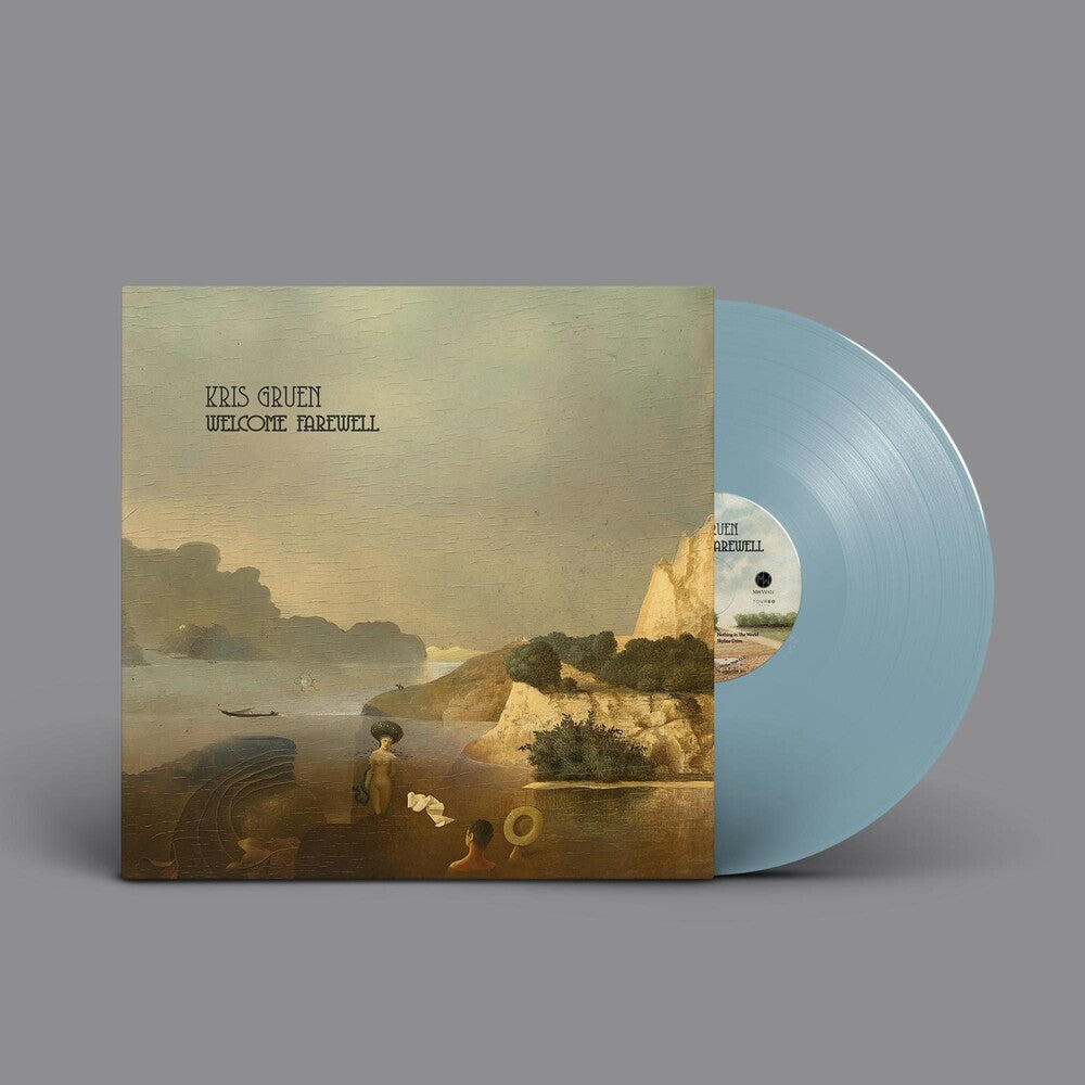 the album cover for Kris Gruen - Welcome Farewell (Blue) [Colored Vinyl] [180 Gram]