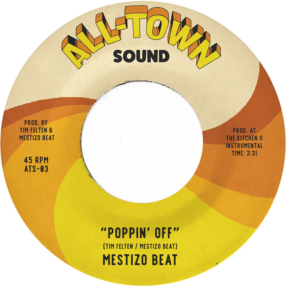 the album cover for Mestizo Beat - Poppin' Off (Tan) [Colored Vinyl]