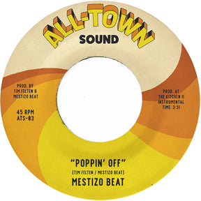 the album cover for Mestizo Beat - Poppin' Off (Tan) [Colored Vinyl]