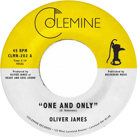 the album cover for Oliver James - One & Only (Opaque Yellow) [Colored Vinyl] (Ylw)