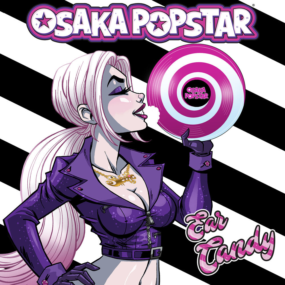 the album cover for Osaka Popstar - Ear Candy EP [Limited Edition Candy Swirl Bite Vinyl]