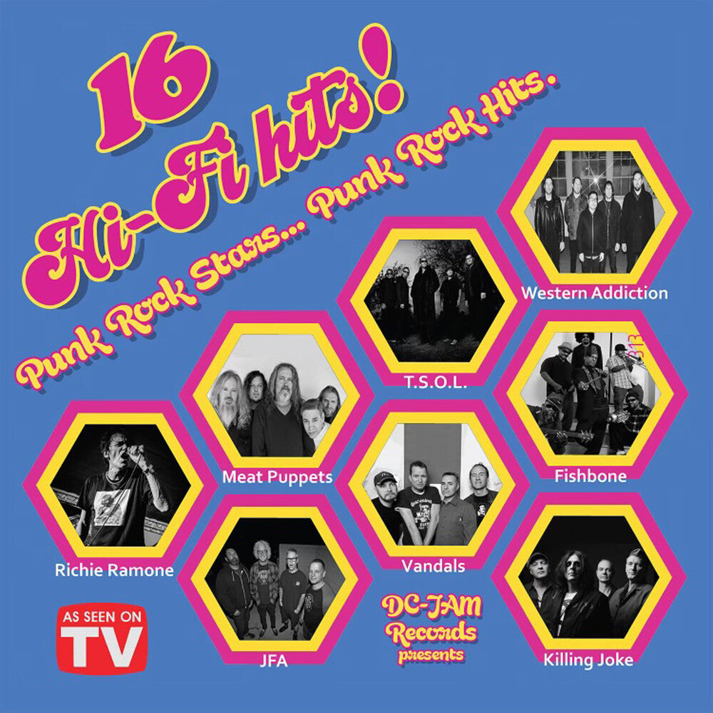 the album cover for Dc-Jam Records Presents: 16 Hi-Fi Hits / Various - Dc-Jam Records Presents: 16 Hi-Fi Hits / Various