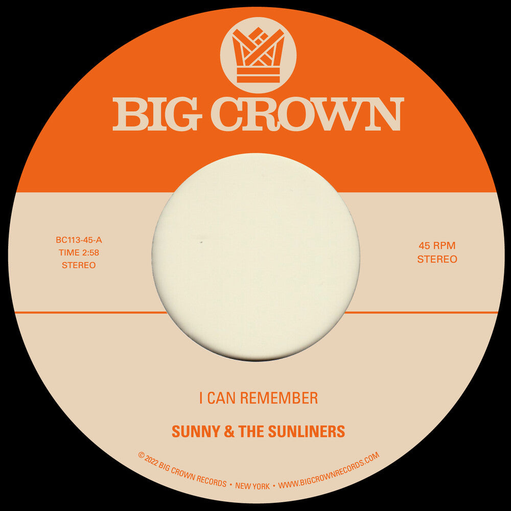 Sunny & The Sunliners - I Can Remember B/W Sitting In The Park [7" Vinyl]
