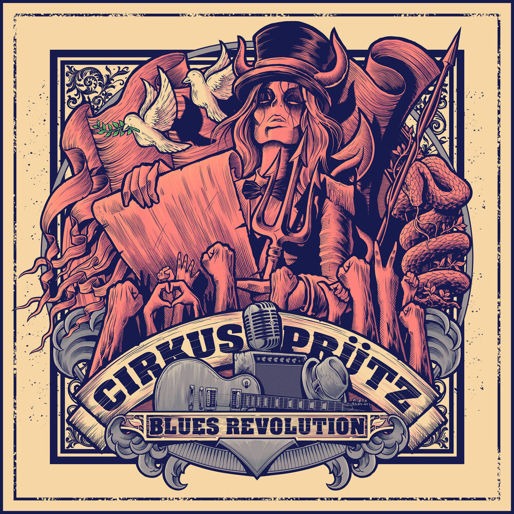 the album cover for Cirkus Prütz - Blues Revolution [Colored Vinyl] [Limited Edition] (Red)