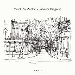 the album cover for Salvator Dragatto - Mind On Madrid - Clear Gray [Clear Vinyl] (Gry)