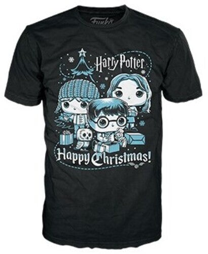 Funko Boxed Tee: - Harry Potter Holiday- Ron, Hermione, Harry- Xs - Collectibles