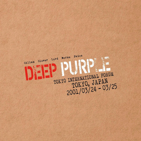 the album cover for Deep Purple - Live In Tokyo 2001 [Clear Vinyl] (Red)