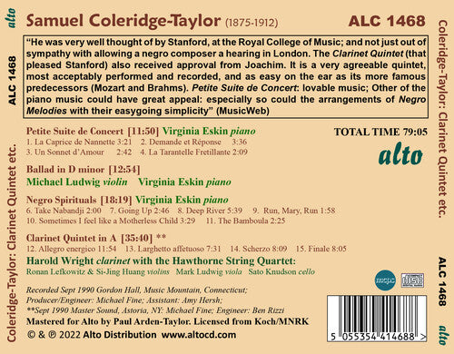 Samuel Coleridge -Taylor 1875-1912 (CD)