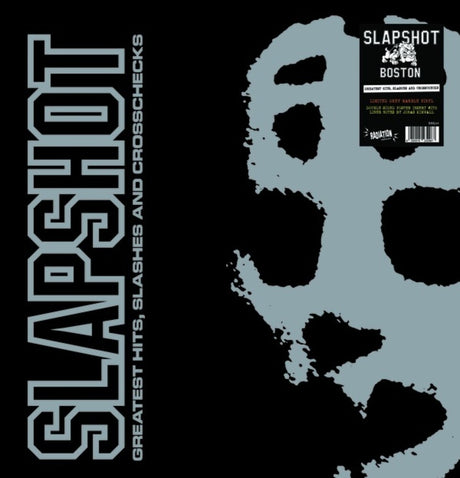 the album cover for Slapshot - Greatest Hits Slashes & Crosschecks