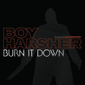 the album cover for Boy Harsher - Burn It Down EP [Pumpkin Orange Vinyl]