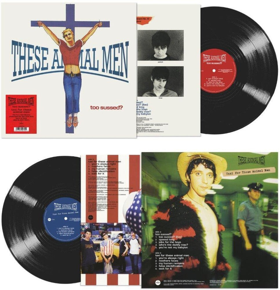 the album cover for These Animal Men - Too Sussed / Taxi For These Animal Men (Blk) (Uk)