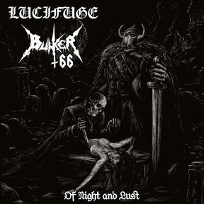 the album cover for Bunker 66 & Lucifuge - Of Night And Lust