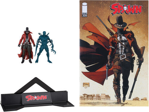 Spawn 3in Figure With Comic 2pk - Wv1 - Gunslinger - Spawn 3in Figure With Comic 2pk - Wv1 - Gunslinger - Collectibles