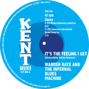 the album cover for Raye, Warren & the Infernal Blues Machine - It's The Feeling I Get / I Can'T Turn You Down