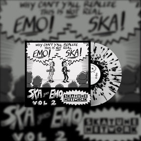 the album cover for Skatune Network - Ska Goes Emo, Vol. 2 (Blk) [Colored Vinyl] (Wht)