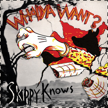 the album cover for Whadya Want - Skippy Knows - White In Red [Colored Vinyl] (Red) (Wht)