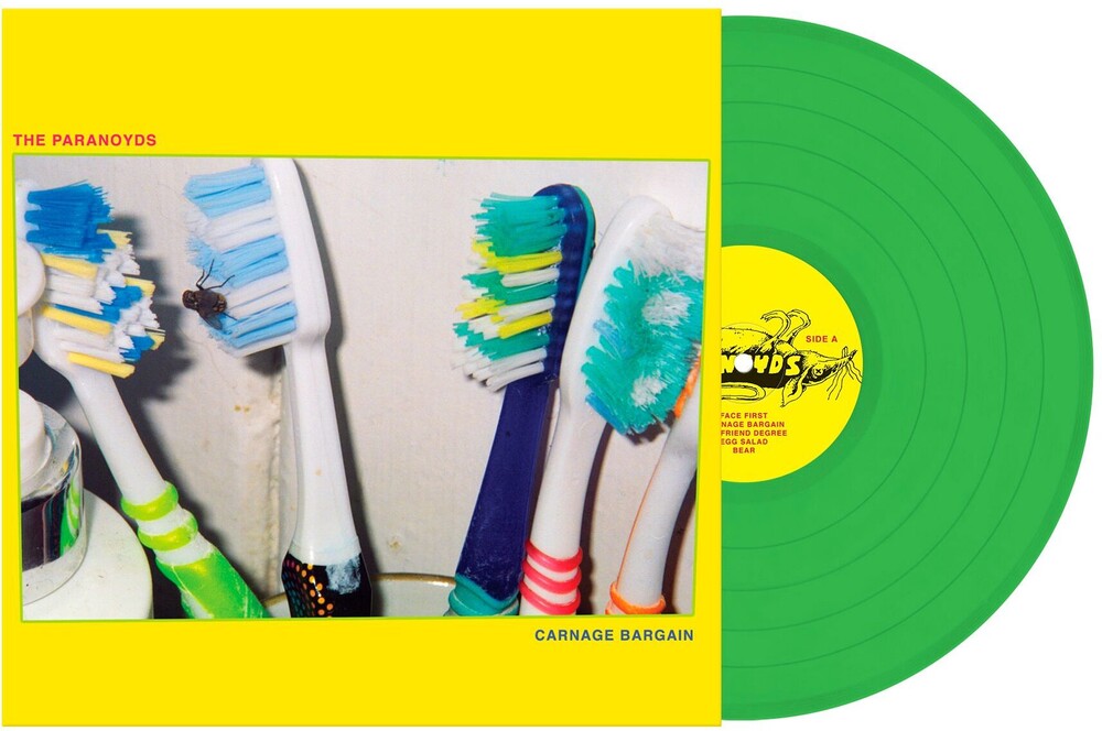the album cover for Paranoyds - Carnage Bargain - Neon Green [Colored Vinyl] (Grn)