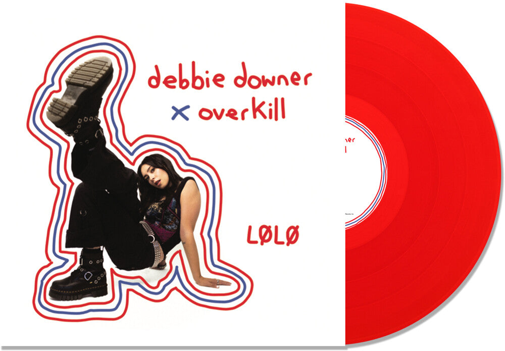 the album cover for Lolo - Debbie Downer / Overkill - Transparent Red [Colored Vinyl]