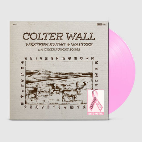 the album cover for Colter Wall - Western Swing & Waltzes And Other Punchy Songs [Limited Edition Pink LP]