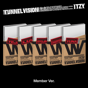 the album cover for ITZY - Tunnel Vision [Member Ver.] (Post) (Stic) (Pcrd)
