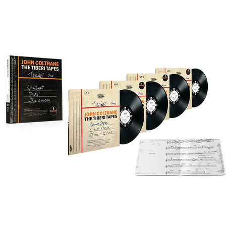 the album cover for John Coltrane - The Tiberi Tapes [4LP Box]