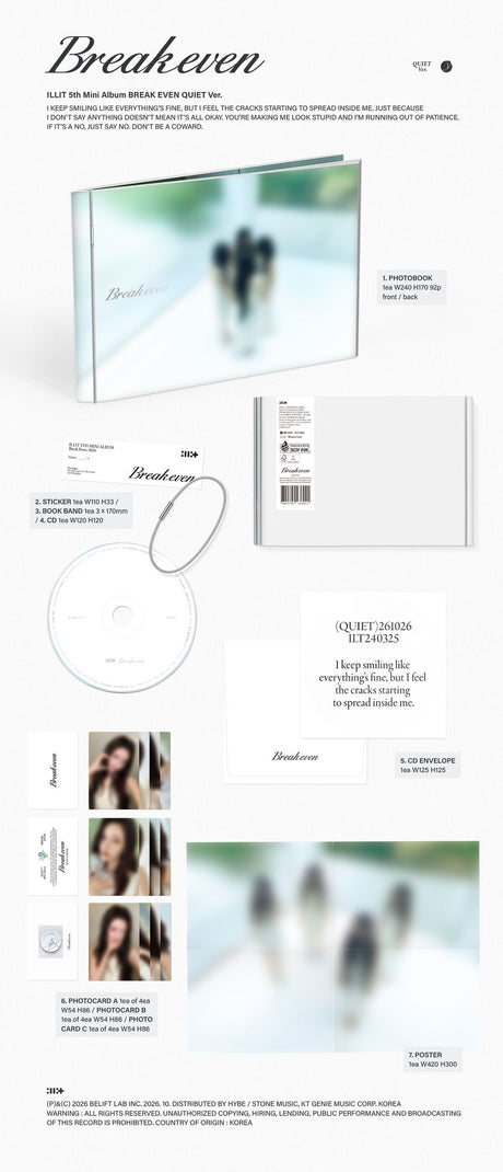the album cover for ILLIT - BREAK EVEN [QUIET Ver.]
