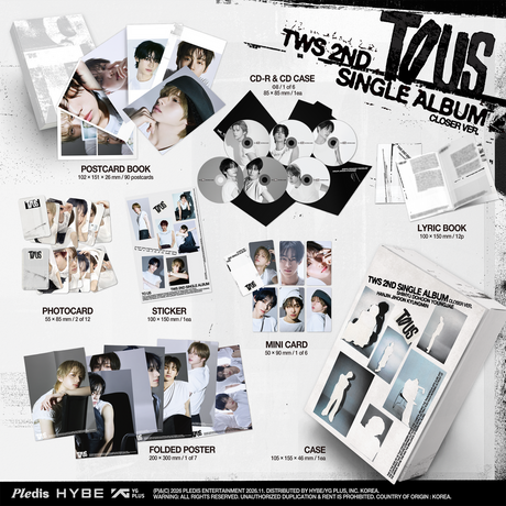 the album cover for TWS - TWS 2nd Single Album 'TO US' [Closer Ver.]