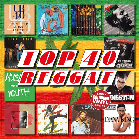 the album cover for Top 40 Reggae / Various - Top 40 Reggae / Various [Colored Vinyl] (Ofgv) (Spla) (Hol)