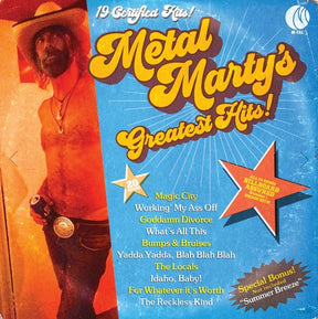 the album cover for Metal Marty - Metal Marty's Greatest Hits!