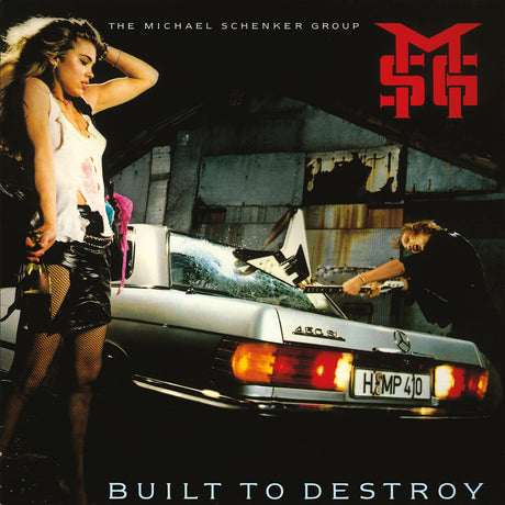 the album cover for Michael Schenker Group - Built To Destroy - 2023 Remaster (Blue) [Colored Vinyl]