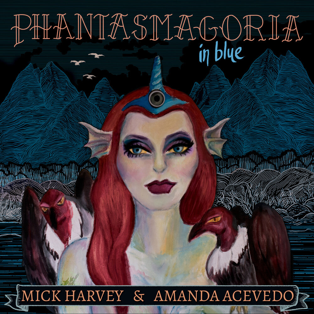 the album cover for Mick Harvey & Amanda Acevedo - Phantasmagoria in Blue [LP]