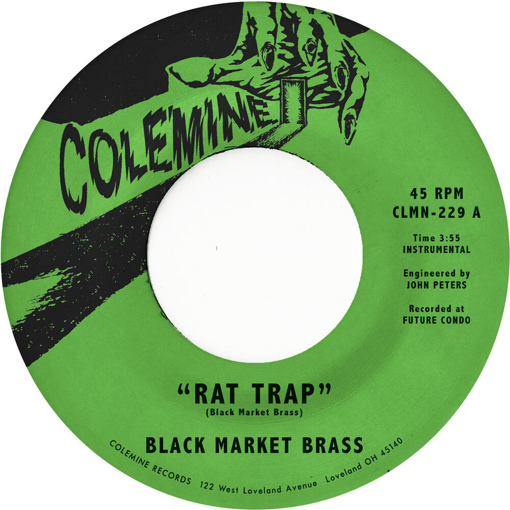 the album cover for Black Market Brass - Rat Trap / Chop Bop - Purple Swirl [Colored Vinyl] (Purp)