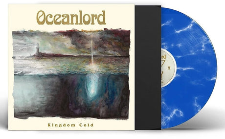 the album cover for Oceanlord - Kingdom Cold - Blue/White Marble (Blue) [Colored Vinyl]