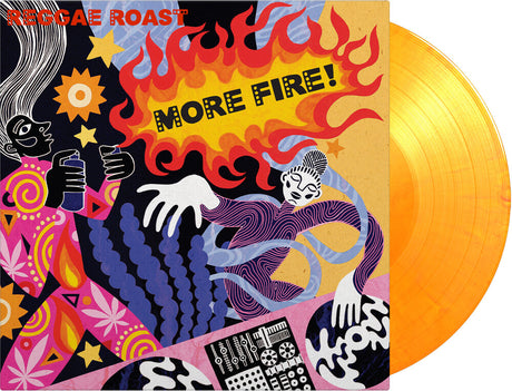 the album cover for Reggae Roast - More Fire [Colored Vinyl] (Gate) [Limited Edition] [180 Gram] (Org) (Hol)