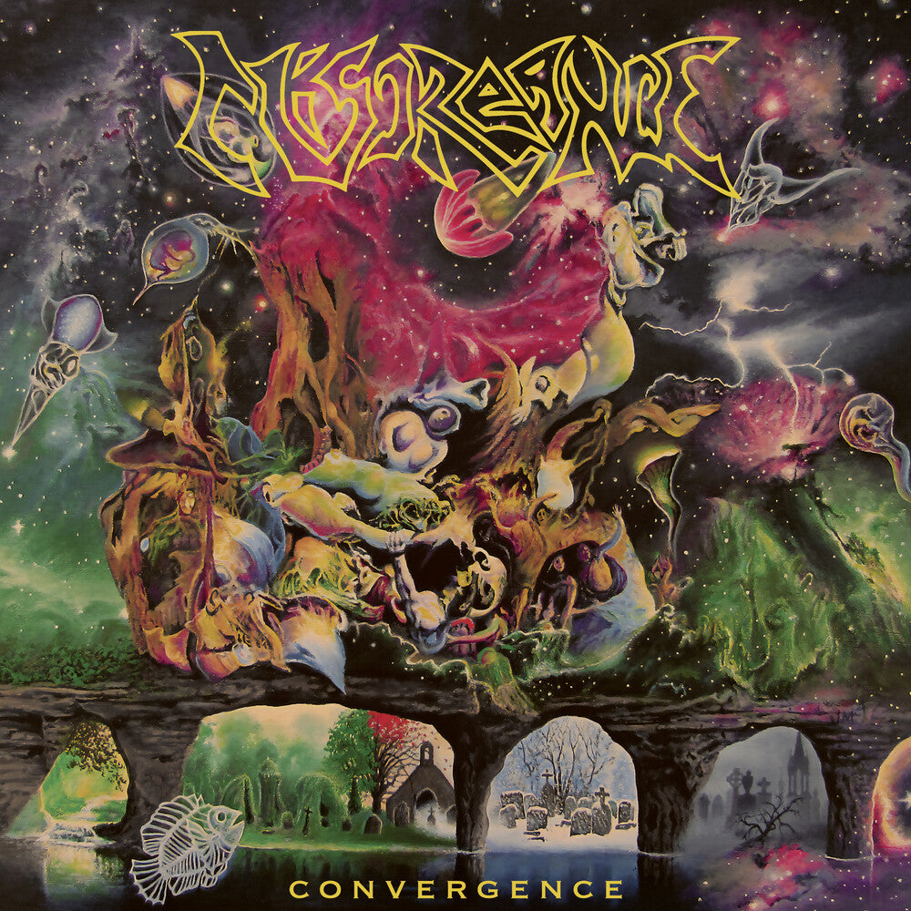 the album cover for Miscreance - Convergence - Crystal Turquoise Vinyl