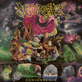 the album cover for Miscreance - Convergence - Crystal Turquoise Vinyl