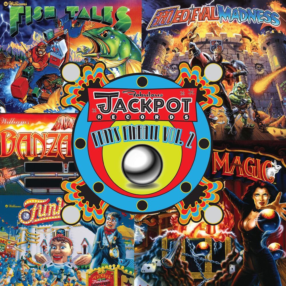 the album cover for Jackpot Plays Pinball Vol. 2 - O.S.T. (Colv) (Grn) - Jackpot Plays Pinball Vol. 2 - O.S.T. [Colored Vinyl] (Grn)