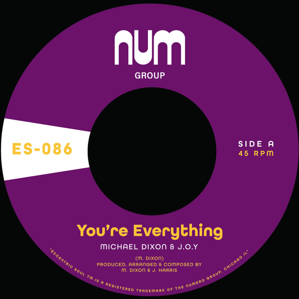 the album cover for Michael Dixon  A. & J.O.Y. - You're Everything B/W You're All I Need [Colored Vinyl]