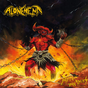 the album cover for Atonement - Sadistic Invaders